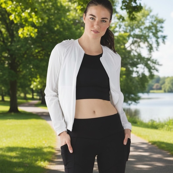 Lululemon Time To Shine Jacket in White Sz 12 - Picture 3 of 11